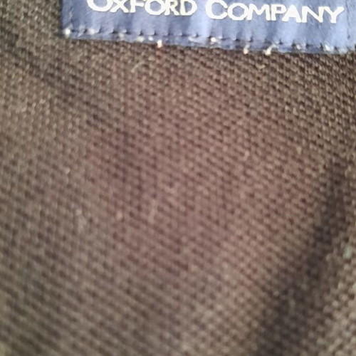 Oxford Company long-sleeve polo shirt size L, like new, 100% cotton, black