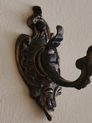 Brass wall hooks new, set of 7 pieces