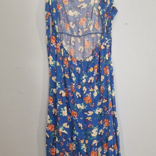 Dress Pink Woman used, blue floral summer dress size M