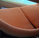 Sofa bed orange used, 180 cm