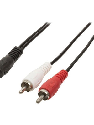 Аудио кабел CAGL22200BK15 3,5 мм жак към 2xRCA 1,5 м нов