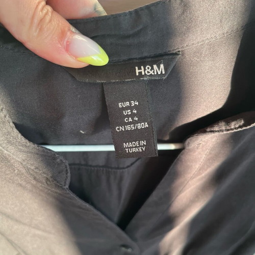 Mini dress used with buttons H&M black XS
