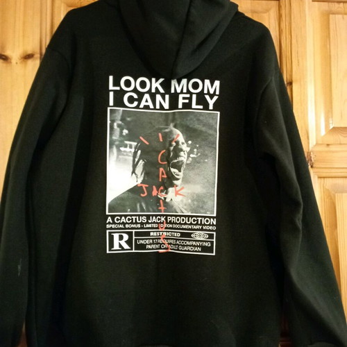Travis Scott Teen Hoodie Size XL Black Like New