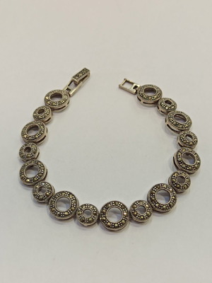 Silver 925 bracelet used with small discreet zircon, 18cm length