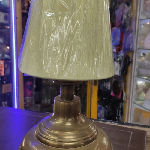 Vintage table lamp made of bronze like new with shade