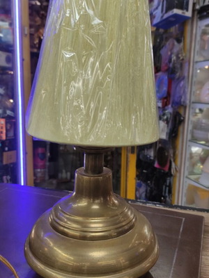 Vintage table lamp made of bronze like new with shade