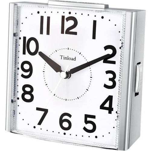 Tinload analog alarm clock 4.7 inch with night light and snooze