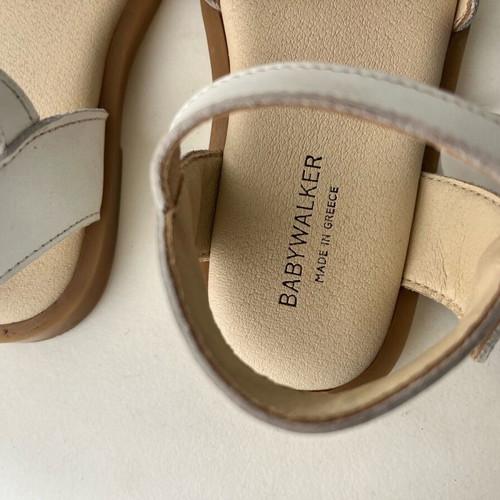 Babywalker baptism sandals size 24 like new, beige and pink
