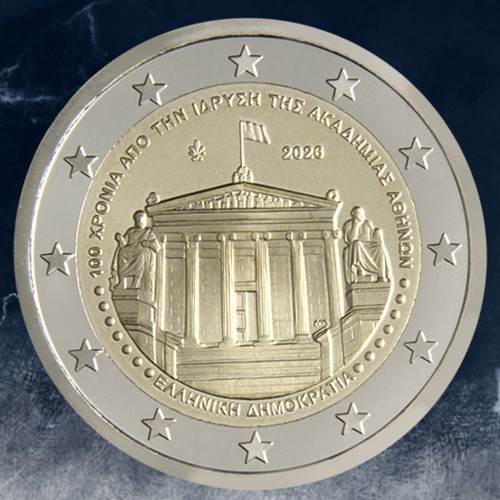 Greece 2 Euro 2026 Commemorative Coin UNC 100 Years Academy of Athens