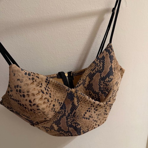 Bustier new, size L, black and beige