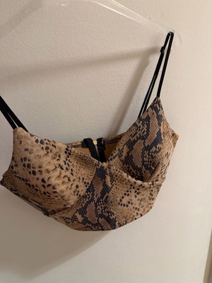 Bustier new, size L, black and beige