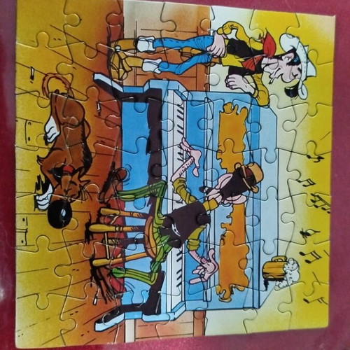 Lucky Luke vintage 1990 puzzle used, 49 pieces