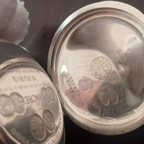 Zenith Lepine pocket watch like new, 1915 silver case