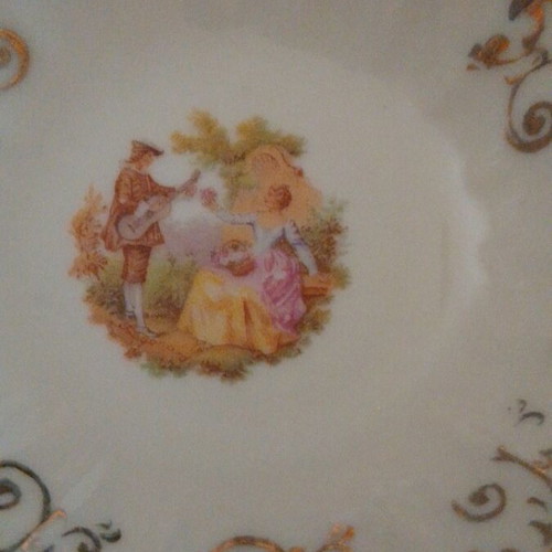 Village Japanese porcelain plates like new, 9.5 cm miniatures