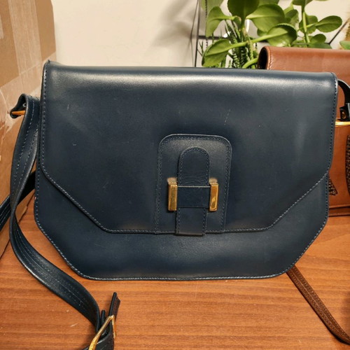 Vintage leather shoulder bags used, pack of 3