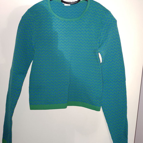 Stradivarius blouse medium, elastic, green and blue, like new