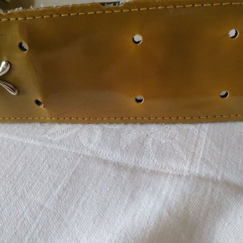 Wide olive belt used 100 cm x 5 cm