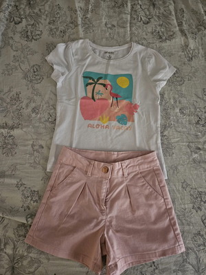 Orchestra summer set size 6 years like new, white and pink