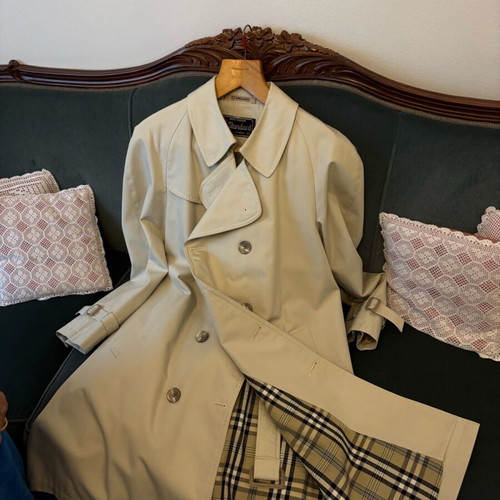 Men's trench coat like new, beige, size L