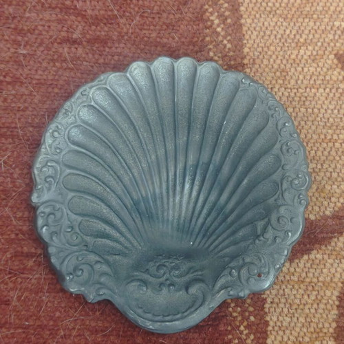 Silver decorative old seashell used