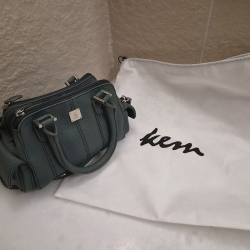 Kem handbag like new, petrol blue and green