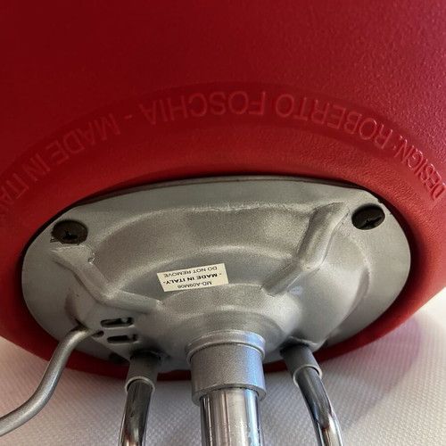 Bar stool red like new, height 88-96.5 cm