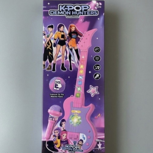 K-Pop Demon Hunters Kids Electric Guitar Toy new with light and sound