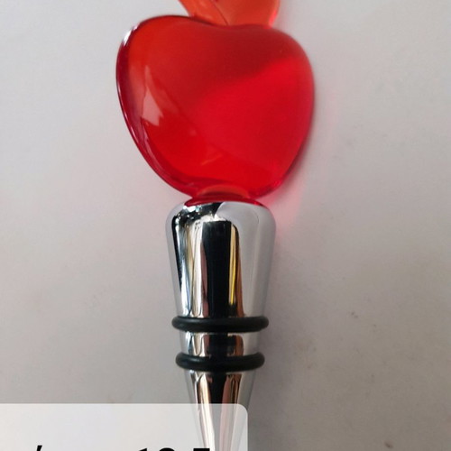 Collectible stainless steel bottle stopper used