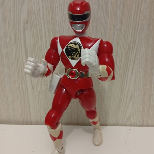 Mighty Morphin Power Rangers Red Ranger Figure Kick Action Bandai 1993