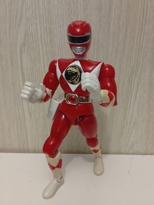 Mighty Morphin Power Rangers Red Ranger Figure Kick Action Bandai 1993
