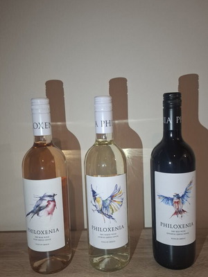 Philoxenia Wine Set New, Rosé White Red 3 Bottles