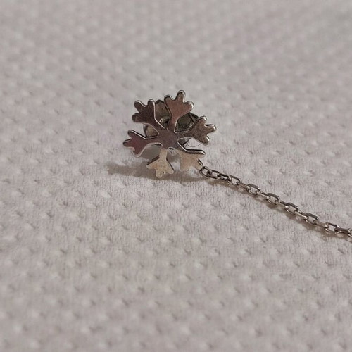 Earring new for one ear, silver