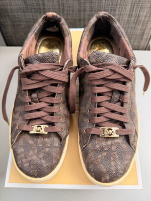 Michael Kors sneakers used, brown with MK logo, size 39