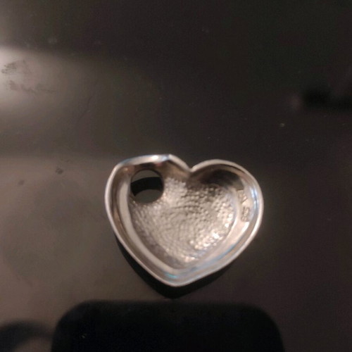 Silver heart 925 for necklace like new, silver