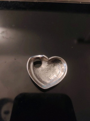 Silver heart 925 for necklace like new, silver