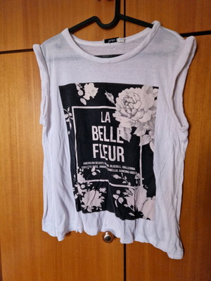 T shirt used Toi&Moi white with flowers size S