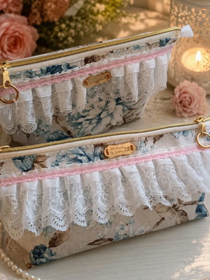 Handmade colorful cosmetic bags