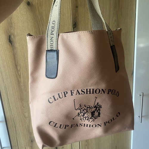 Pink Tote Bag used with canvas handles and zip closure