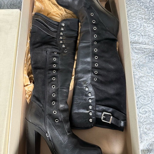 Diesel leather boots like new, size 39, black