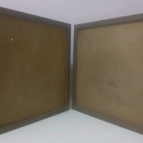 Wall shelves cubes set of 2, like new, dark brown oak wood
