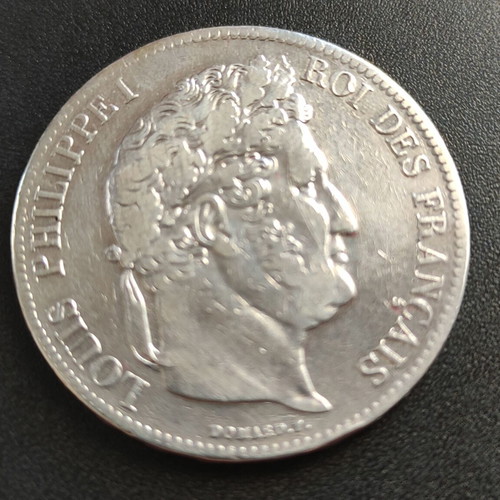 5 Francs 1838 Loui Philippe used, 25 gr silver coin