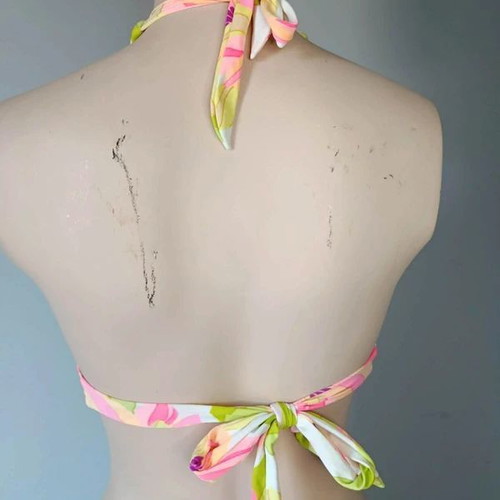 Swimwear top used, multicolor