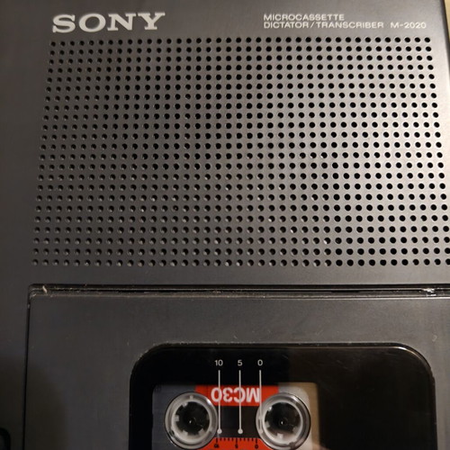Sony M-2020 Microcassette Dictator Transcriber used with accessories