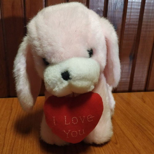 Plush dogs used, set of 3, approximately 30 cm