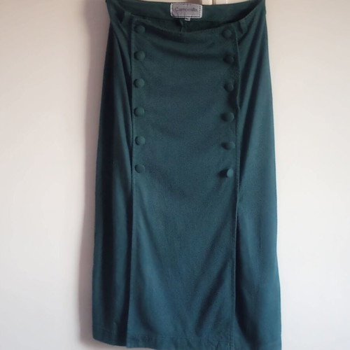 Camomilla Classics vintage set skirt and jacket emerald green