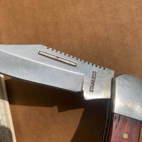 Lockback knife used John Benzen Tools unsharpened