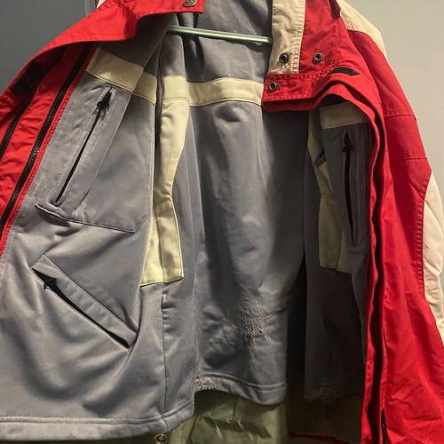 Windbreaker jacket used, red, size M