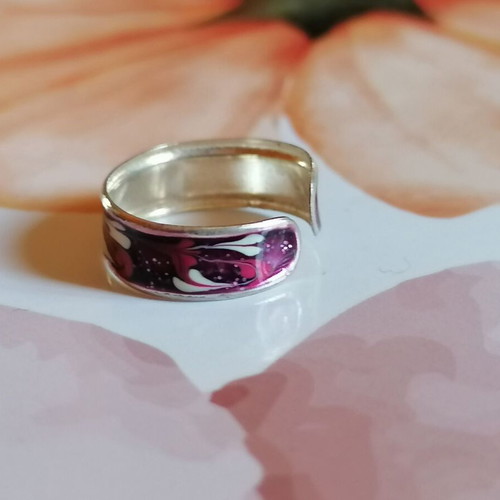 Silver 925 Painted Purple Ankle Ring new