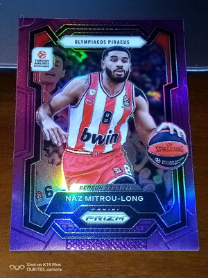 Panini Prizm Euroleague Naz Mitrou-Long 2023-24 card like new, Olympiacos