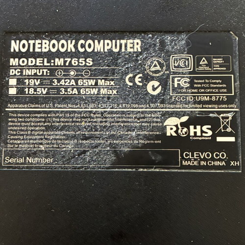 Turbox laptop used for parts without HDD